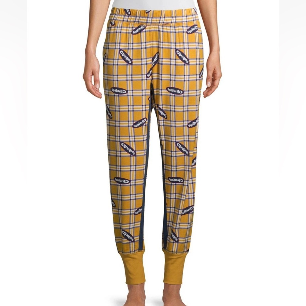 Clueless Pajama pants Womens size large Movie‎ plaid joggers pull on soft New